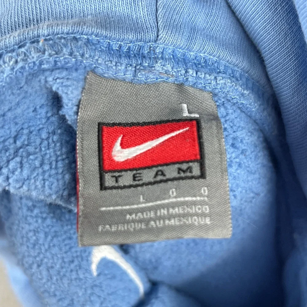 Nike Team North Carolina Tar Heels Hoodie Blue Vintage NC Logo Mens Large